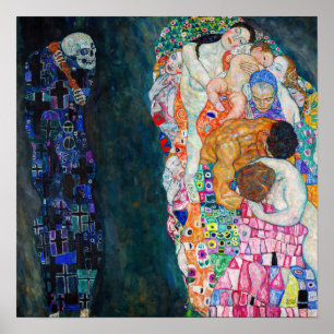 Gustav Klimt - Dood en Leven Poster