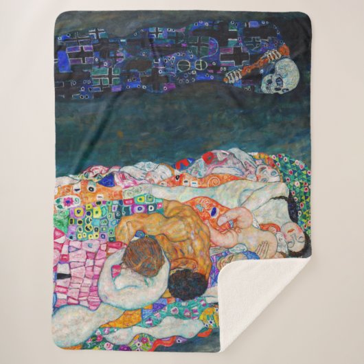 Gustav Klimt - Dood en Leven Sherpa Deken (Voorkant)