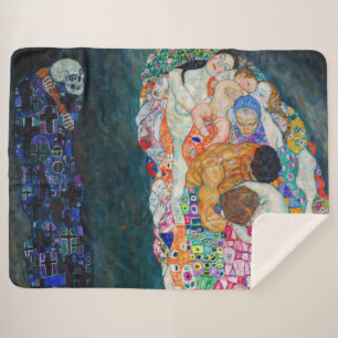 Gustav Klimt - Dood en Leven Sherpa Deken