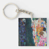 Gustav Klimt - Dood en Leven Sleutelhanger (Voorkant)