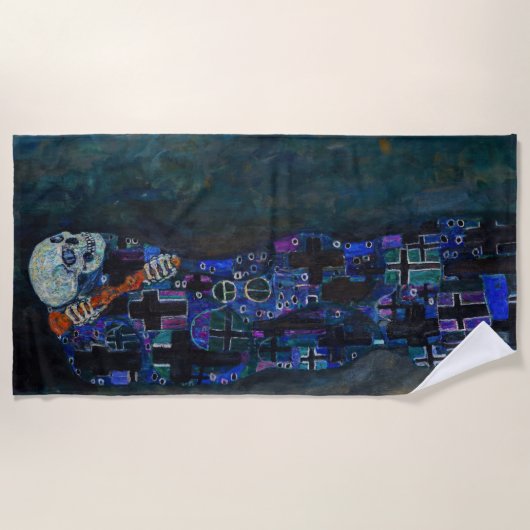 Gustav Klimt - Dood en Leven Strandlaken (Voorkant)