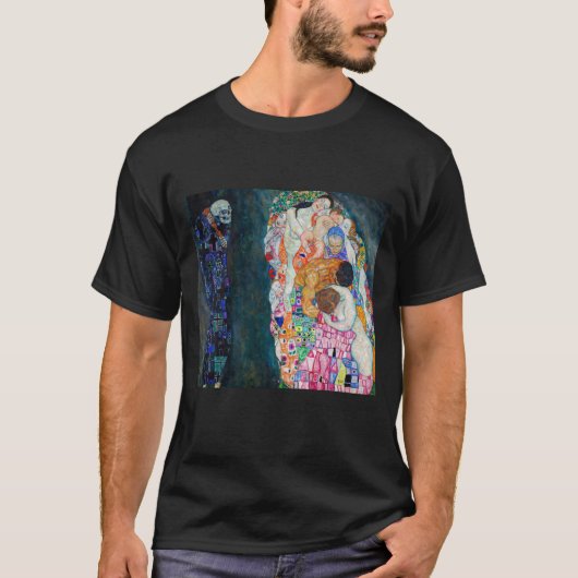 Gustav Klimt - Dood en Leven T-shirt (Voorkant)