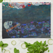 Gustav Klimt - Dood en Leven Theedoek (Gevouwen)