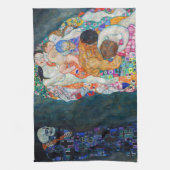 Gustav Klimt - Dood en Leven Theedoek (Verticaal)