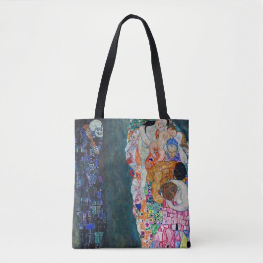 Gustav Klimt - Dood en Leven Tote Bag (Voorkant)