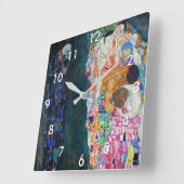 Gustav Klimt - Dood en Leven Vierkante Klok (Hoek)