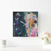 Gustav Klimt - Dood en Leven Vierkante Klok (Huis)