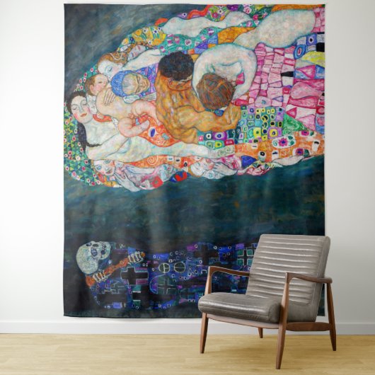 Gustav Klimt - Dood en Leven Wandkleed (In situ)