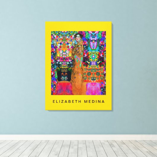 Gustav Klimt & Elizabeth ~ 32X24 1.5 Dikke Canvas (Insitu (Houten vloer))