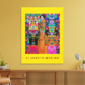 Gustav Klimt & Elizabeth ~ 32X24 1.5 Dikke Canvas Afdruk (Insitu (Woonkamer))