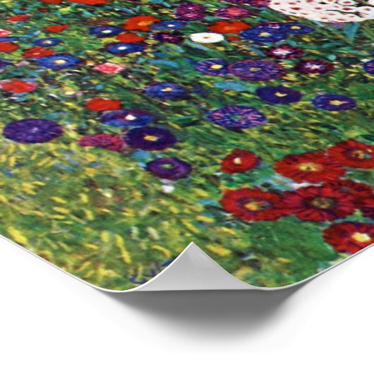 Gustav Klimt Farm Garden With Sunflowers Poster (Hoek)
