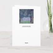 Gustav Klimt - Farmhouse in Opper-Oostenrijk Kaart (Achterkant)