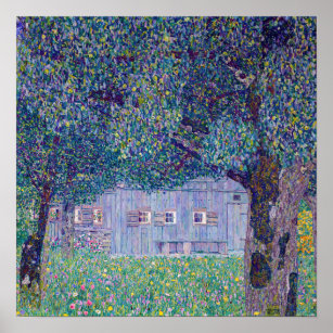 Gustav Klimt - Farmhouse in Opper-Oostenrijk Poster