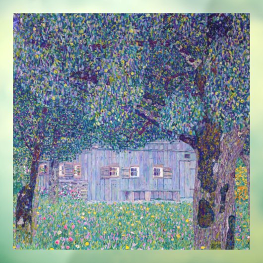 Gustav Klimt - Farmhouse in Opper-Oostenrijk Raamsticker (Vel 3)