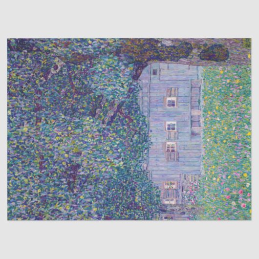 Gustav Klimt - Farmhouse in Opper-Oostenrijk Tissuepapier (Voorkant)