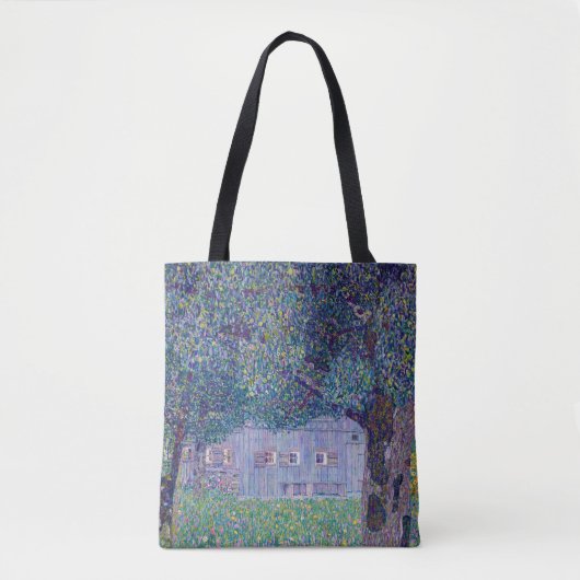 Gustav Klimt - Farmhouse in Opper-Oostenrijk Tote Bag (Voorkant)