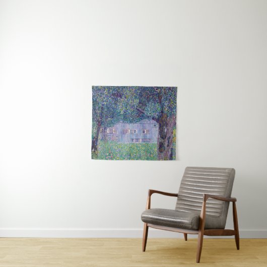 Gustav Klimt - Farmhouse in Opper-Oostenrijk Wandkleed (In Situ (horizontaal))