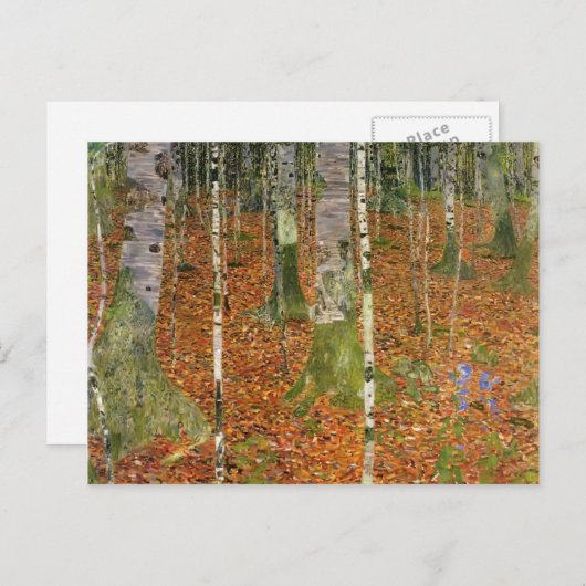 Gustav Klimt - Farmhouse met Birch Trees Briefkaart (Voorkant / Achterkant)