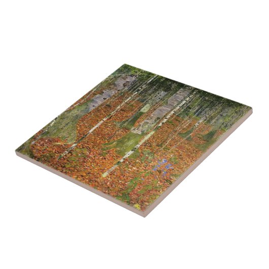 Gustav Klimt - Farmhouse met Birch Trees Tegeltje (Zijkant)