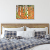 Gustav Klimt - Farmhouse met vogelbomen Canvas Afdruk (Insitu (Slaapkamer))