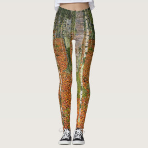 Gustav Klimt - Farmhouse met vogelbomen Leggings