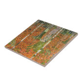 Gustav Klimt - Farmhouse met vogelbomen Tegeltje (Zijkant)