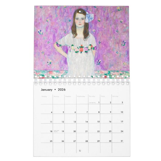 GUSTAV KLIMT FINE ART CALENDAR KALENDER (Jan 2026)