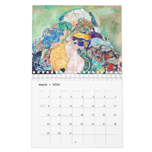 GUSTAV KLIMT FINE ART CALENDAR KALENDER (Mar 2026)