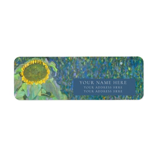 GUSTAV KLIMT FINE ART RETURN ADDRESS ETIKET (Voorkant)