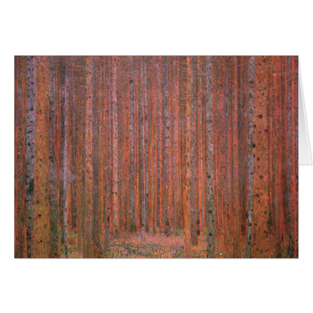 Gustav Klimt Fir Forest Tannenwald Red Trees (Voorkant Horizontaal)