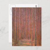 Gustav Klimt Fir Forest Tannenwald Red Trees Briefkaart (Voorkant / Achterkant)
