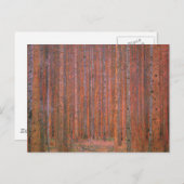 Gustav Klimt Fir Forest Tannenwald Red Trees Briefkaart (Voorkant / Achterkant)