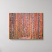 Gustav Klimt Fir Forest Tannenwald Red Trees Canvas Afdruk (Voorkant)