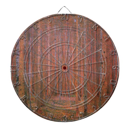 Gustav Klimt Fir Forest Tannenwald Red Trees Dartbord (Voorkant)