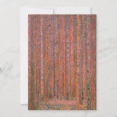 Gustav Klimt Fir Forest Tannenwald Red Trees Kaart (Achterkant)