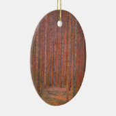 Gustav Klimt Fir Forest Tannenwald Red Trees Keramisch Ornament (Rechts)