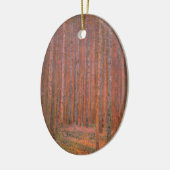 Gustav Klimt Fir Forest Tannenwald Red Trees Keramisch Ornament (Links)