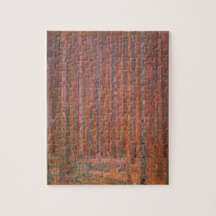 Gustav Klimt Fir Forest Tannenwald Red Trees Legpuzzel