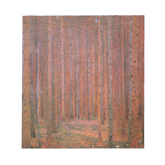 Gustav Klimt Fir Forest Tannenwald Red Trees Notitieblok (Voorkant)