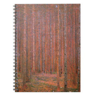 Gustav Klimt Fir Forest Tannenwald Red Trees Notitieboek