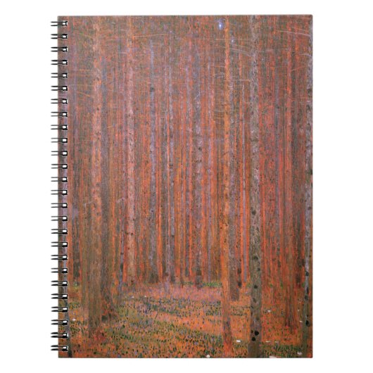 Gustav Klimt Fir Forest Tannenwald Red Trees Notitieboek (Voorkant)