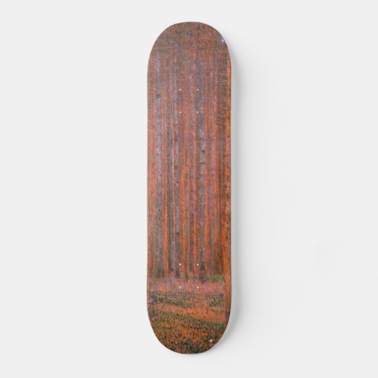 Gustav Klimt Fir Forest Tannenwald Red Trees Persoonlijk Skateboard (Voorkant)