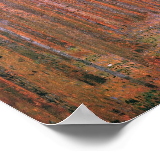 Gustav Klimt Fir Forest Tannenwald Red Trees Poster (Hoek)