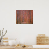 Gustav Klimt Fir Forest Tannenwald Red Trees Poster (Keuken)