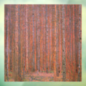 Gustav Klimt Fir Forest Tannenwald Red Trees Raamsticker (Vel 3)