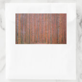 Gustav Klimt Fir Forest Tannenwald Red Trees Rechthoekige Sticker (Tas)