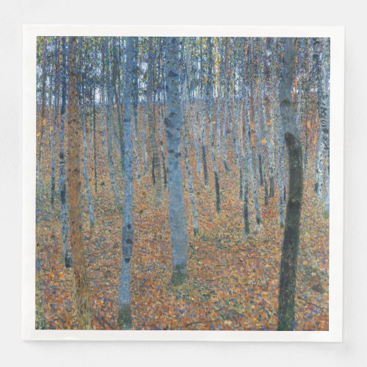 Gustav Klimt Fir Forest Tannenwald Red Trees Servet (Voorkant)