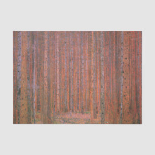 Gustav Klimt Fir Forest Tannenwald Red Trees Tissuepapier
