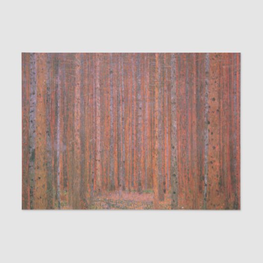 Gustav Klimt Fir Forest Tannenwald Red Trees Tissuepapier (Voorkant)
