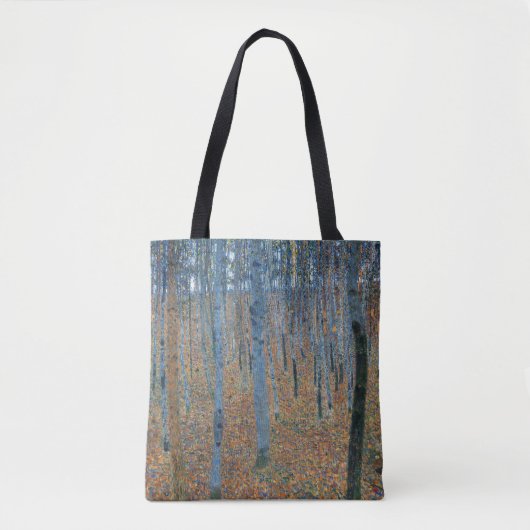 Gustav Klimt Fir Forest Tannenwald Red Trees Tote Bag (Voorkant)